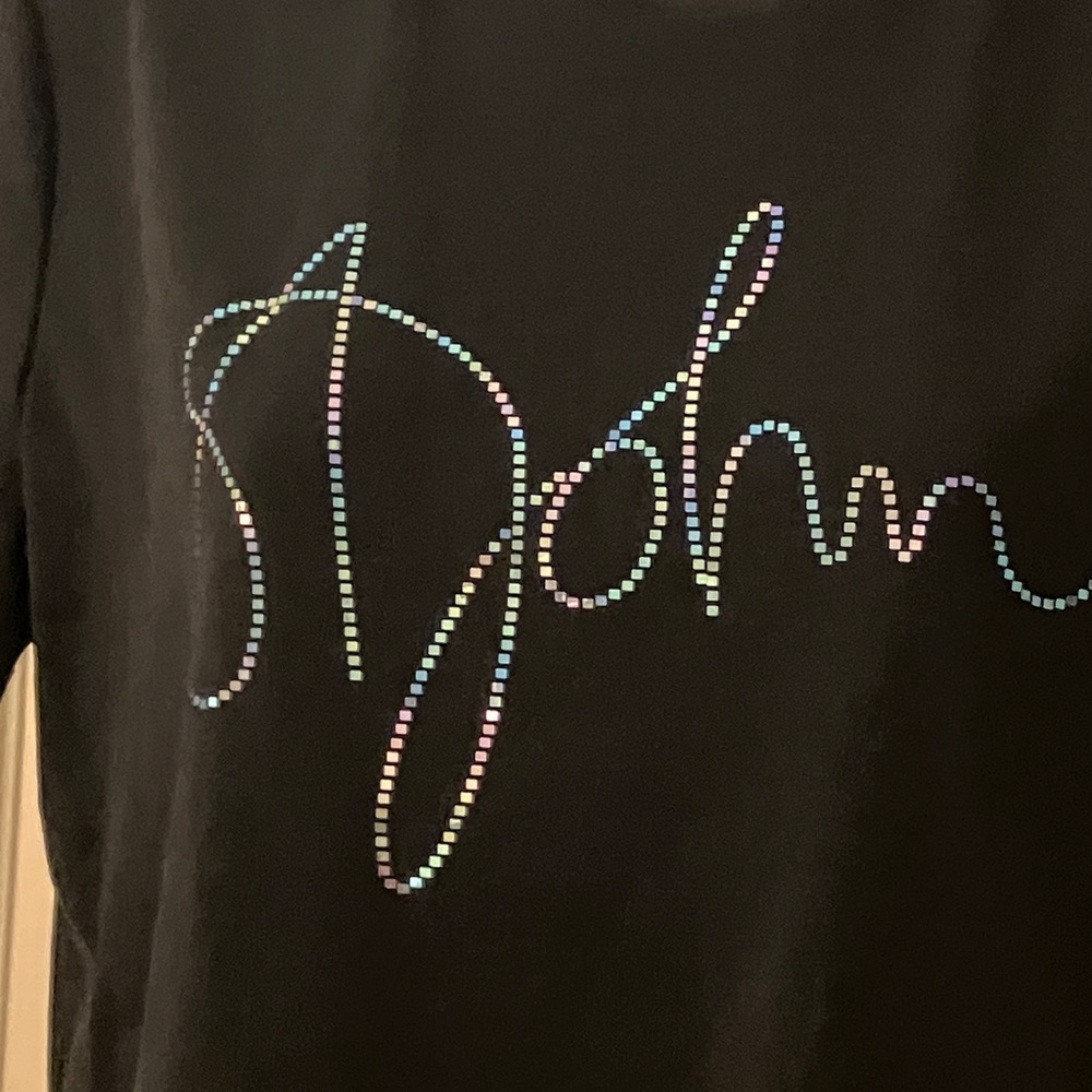 St. John Women’s Bedazzled Logo Short Sleeve Black Tee